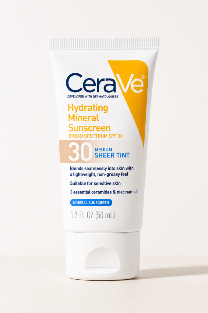CeraVe Hydrating Mineral Sunscreen Sheer Tint SPF 30